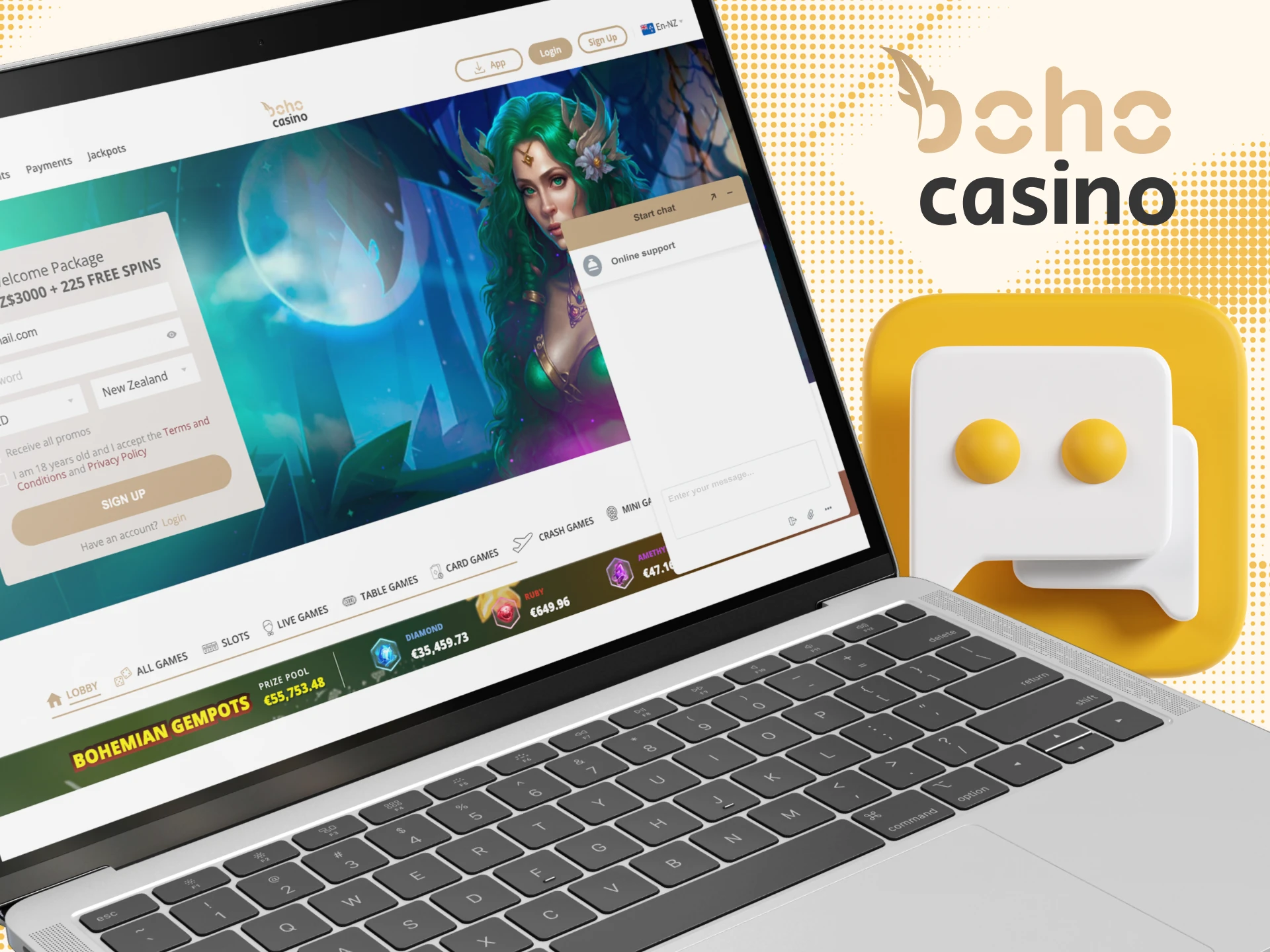 Boho Casino has the customer support to help you with any questions.