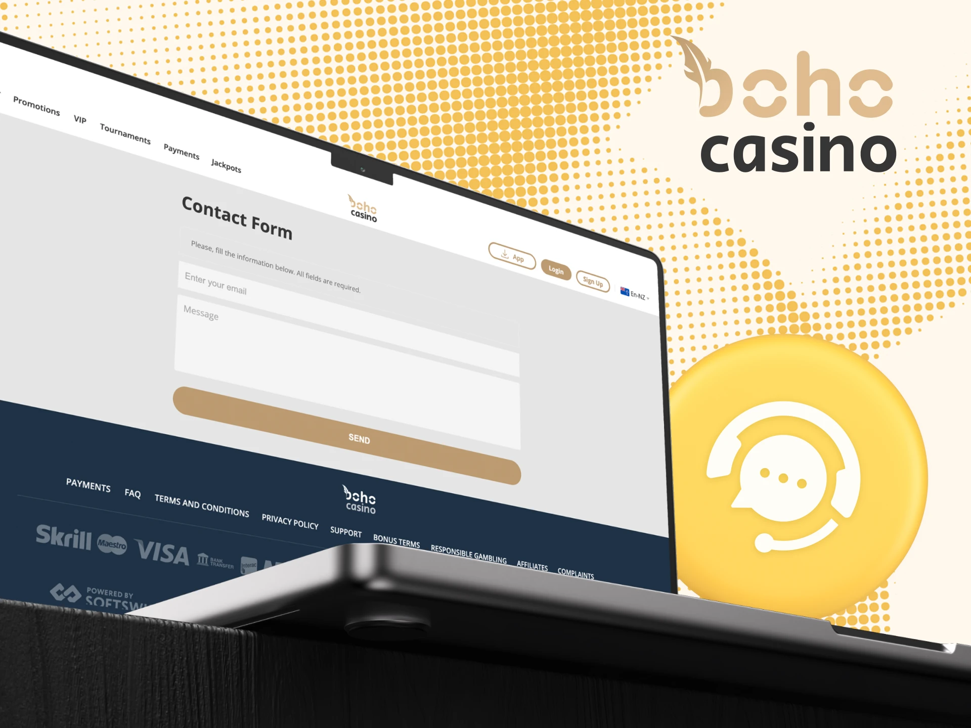 Boho Casino customer support can help you 24/7.