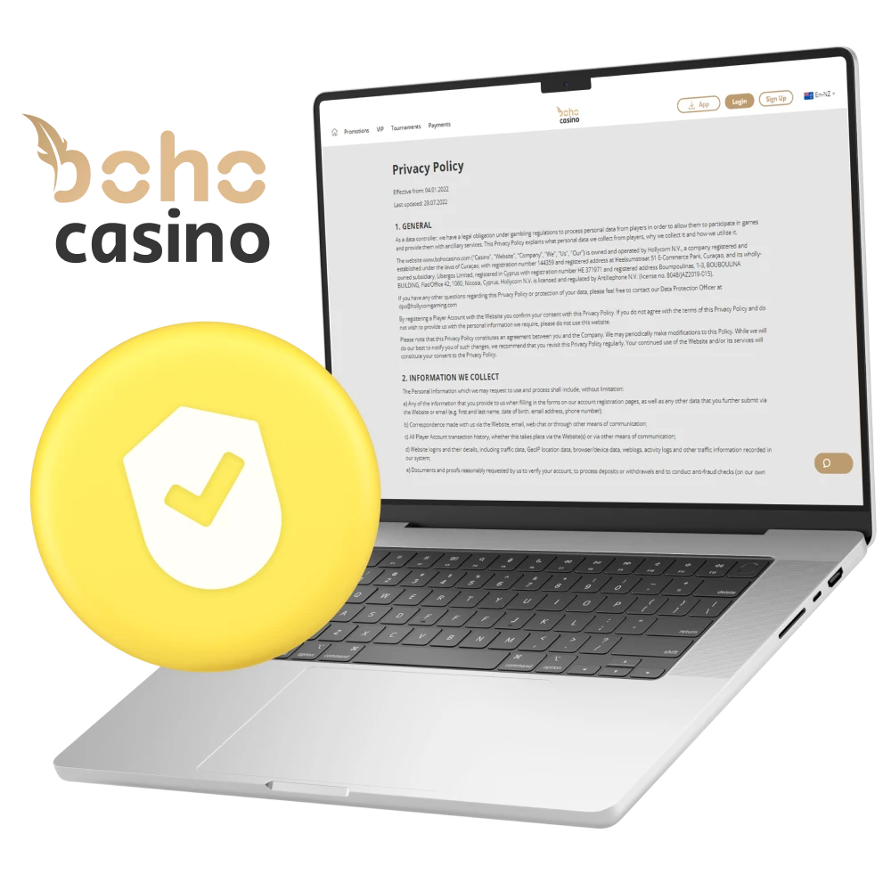 Check out Boho Casino privacy policy information.