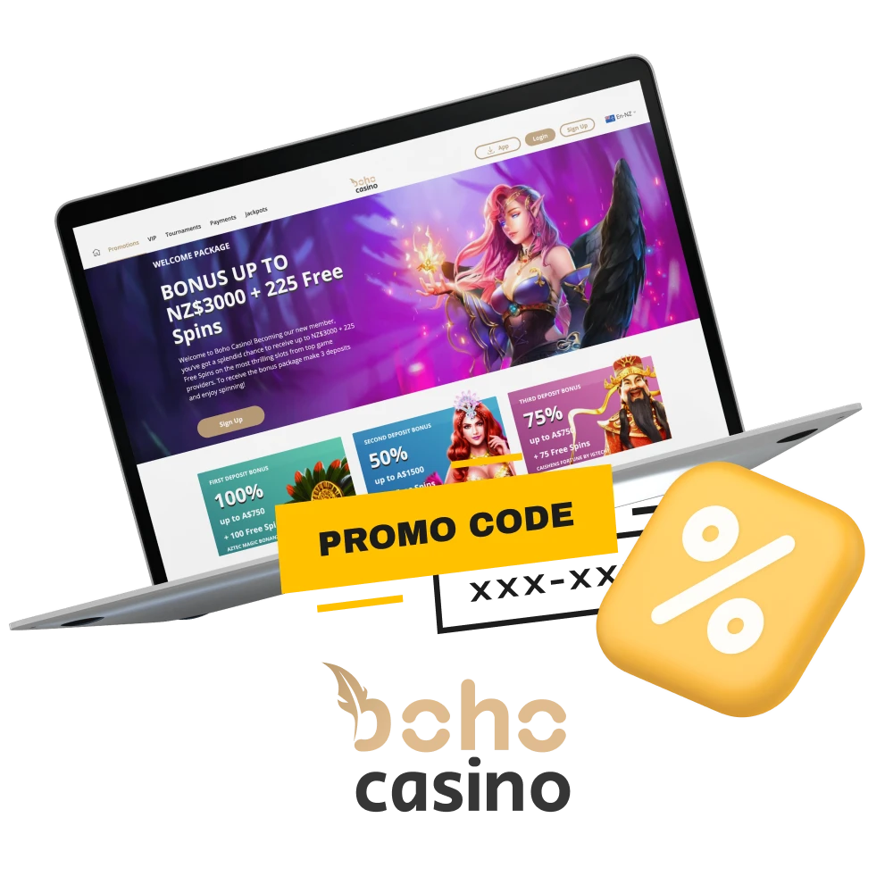Use promo code from Boho Casino and maximize your potential winnings.