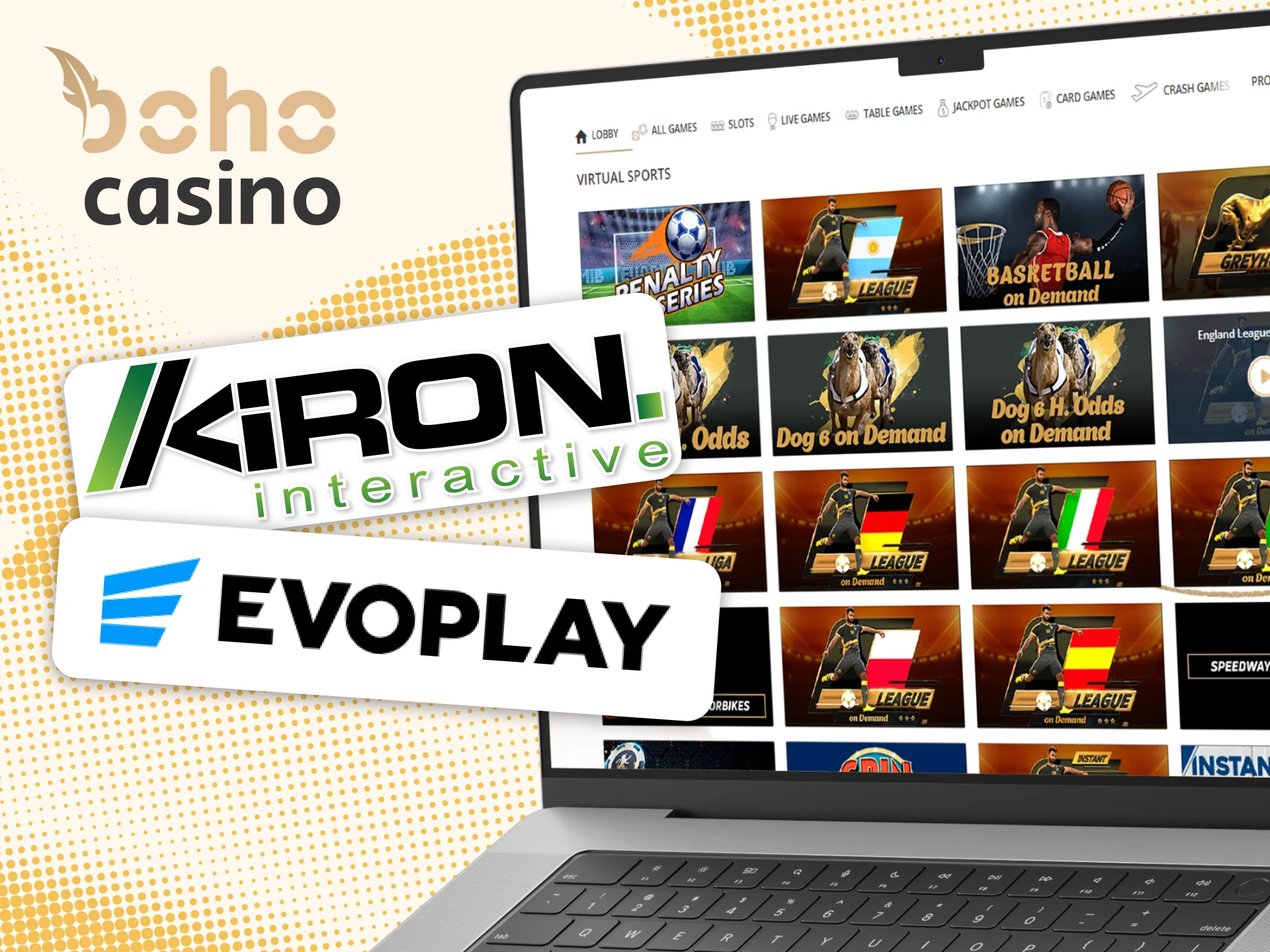 Check out Boho Casino's list of VSports providers.