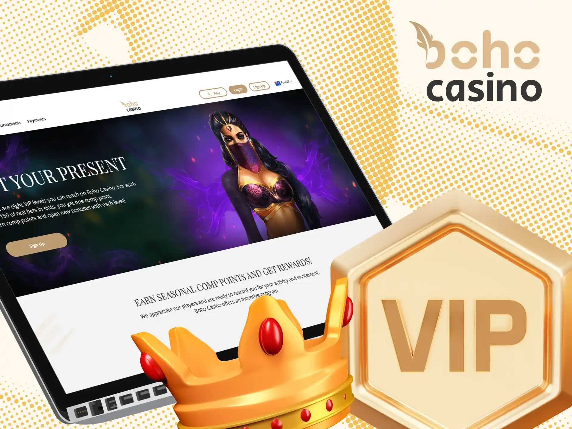 Boho Casino New Zealand has a VIP Club program for active players.