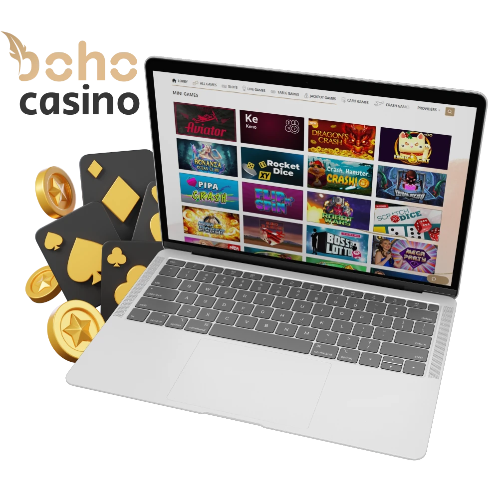 You can play mini-games at Boho Casino and get +225% welcome bonus.