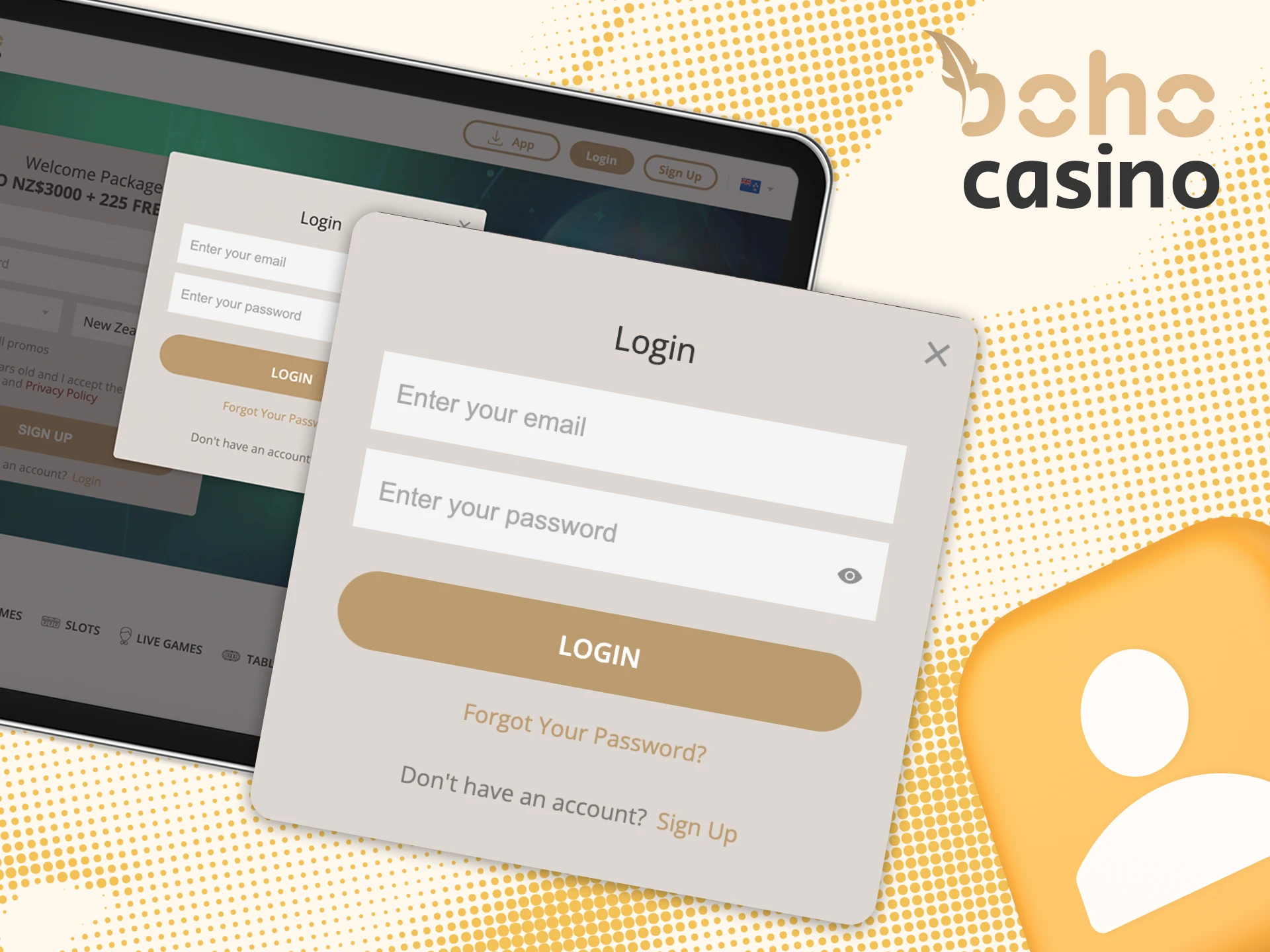 Log in to Boho Casino account and play.