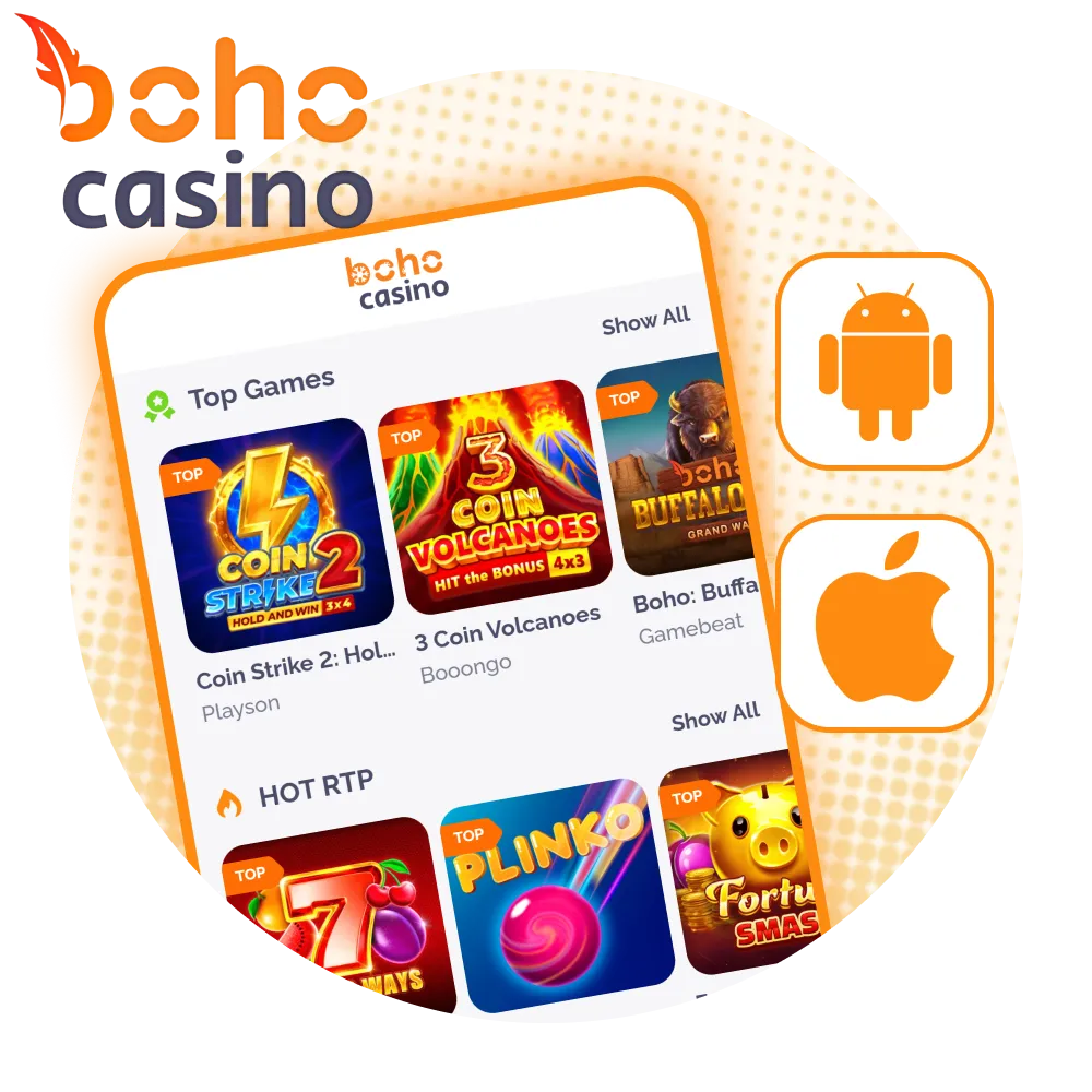 Try Boho Casino mobile version for online casino games in Australia.