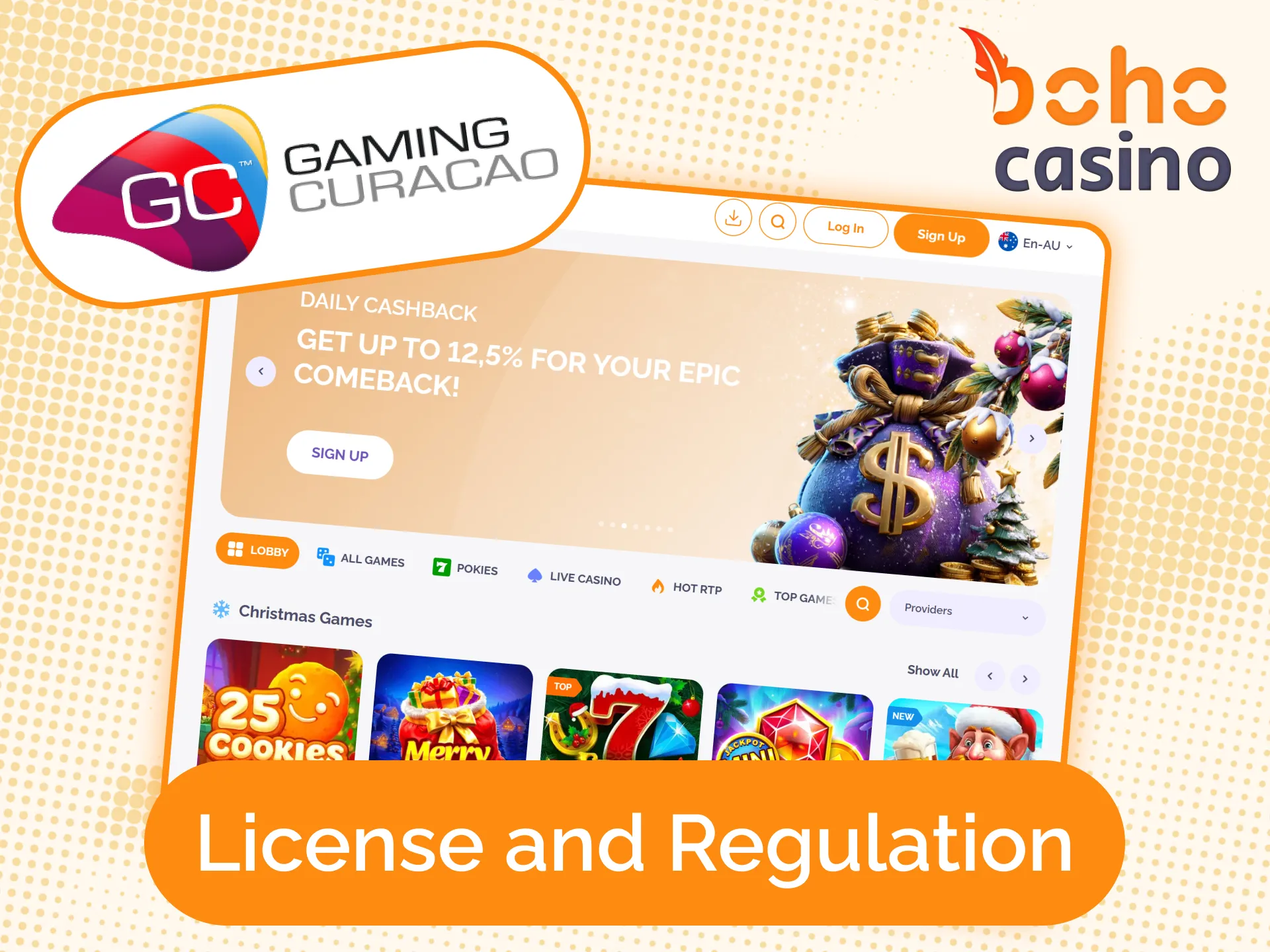Boho Casino is licensed and regulated by Curacao Gaming Authority.