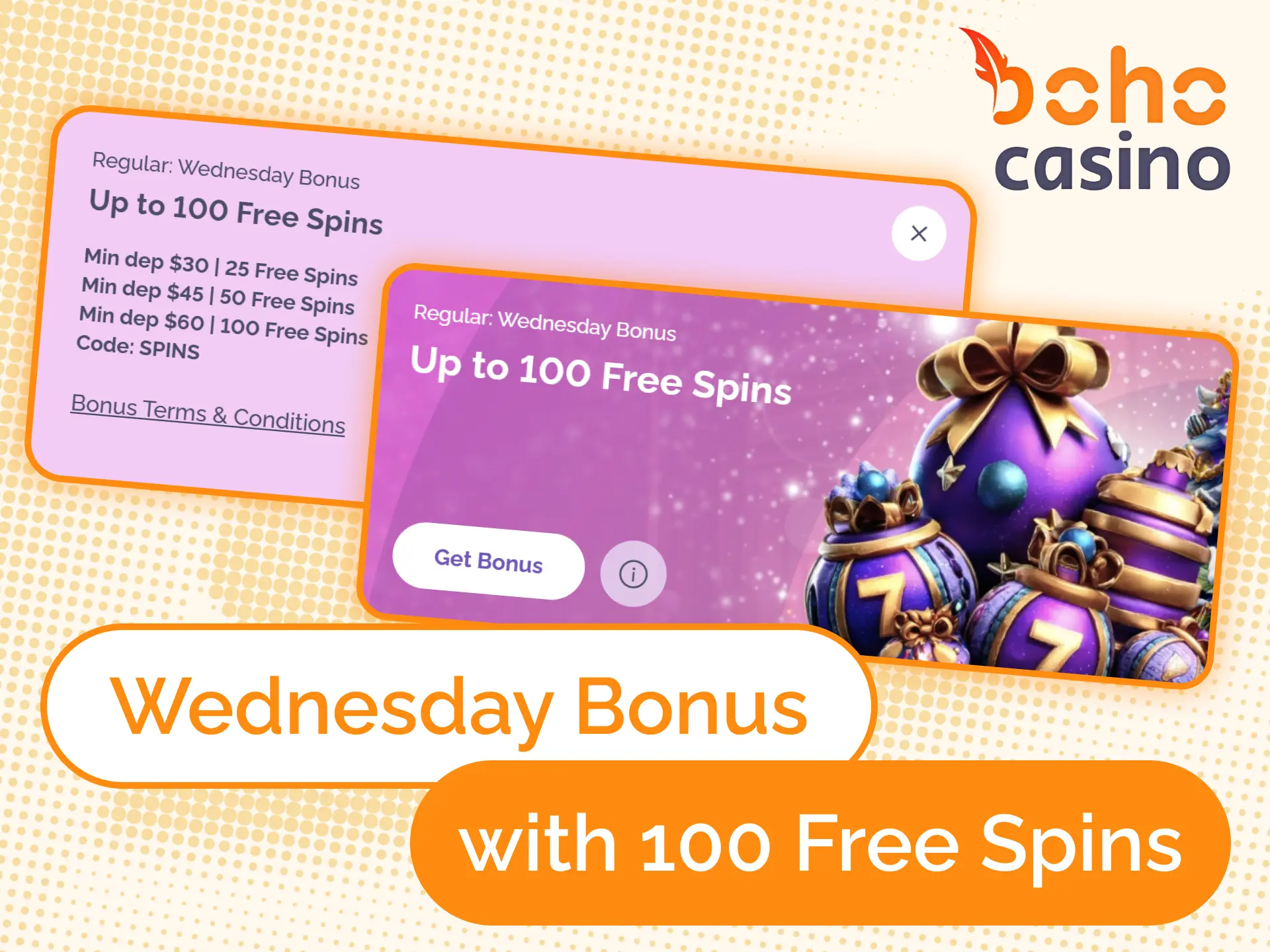 Join promotion and get 200 free spins with Boho Casino no deposit bonus.