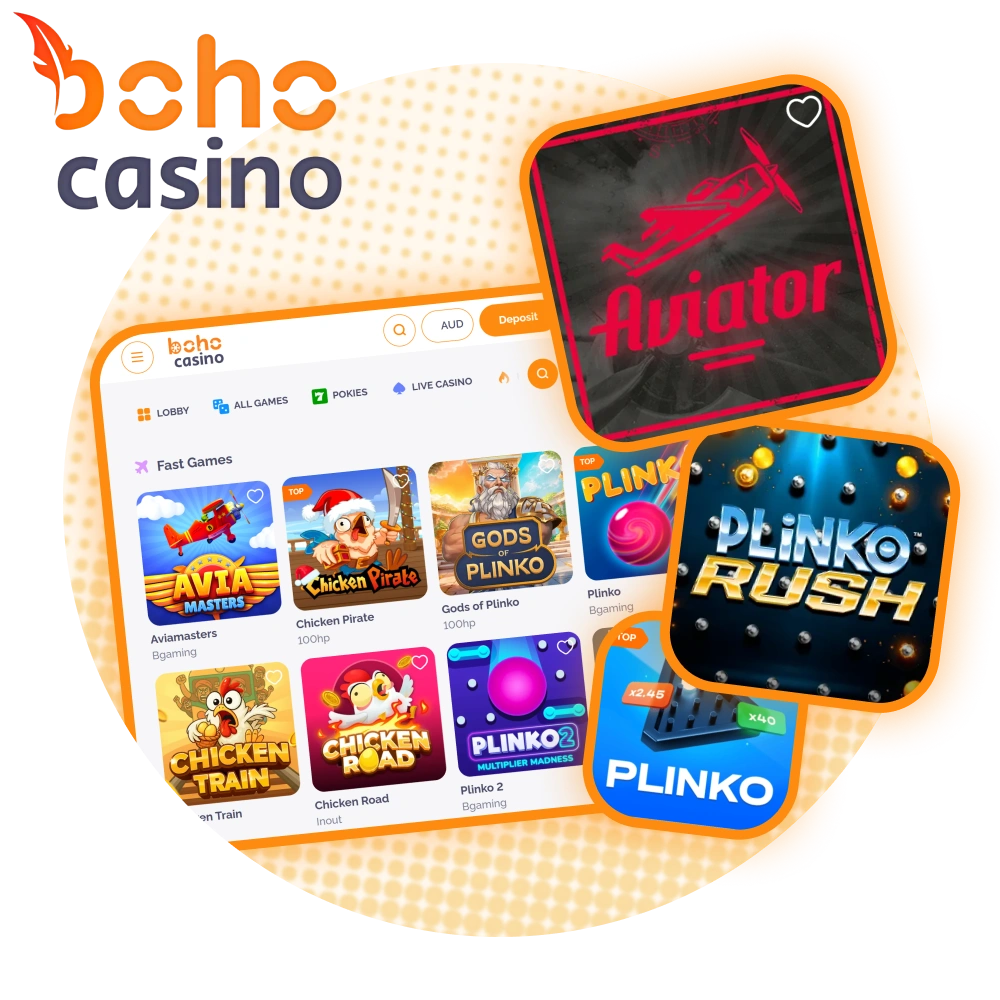 Try Crash games at Boho Casino and win big.