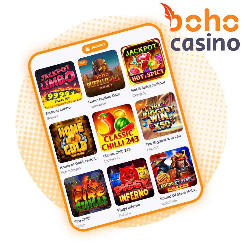 Boho Casino offers a variety of themed jackpots to suit all tastes.