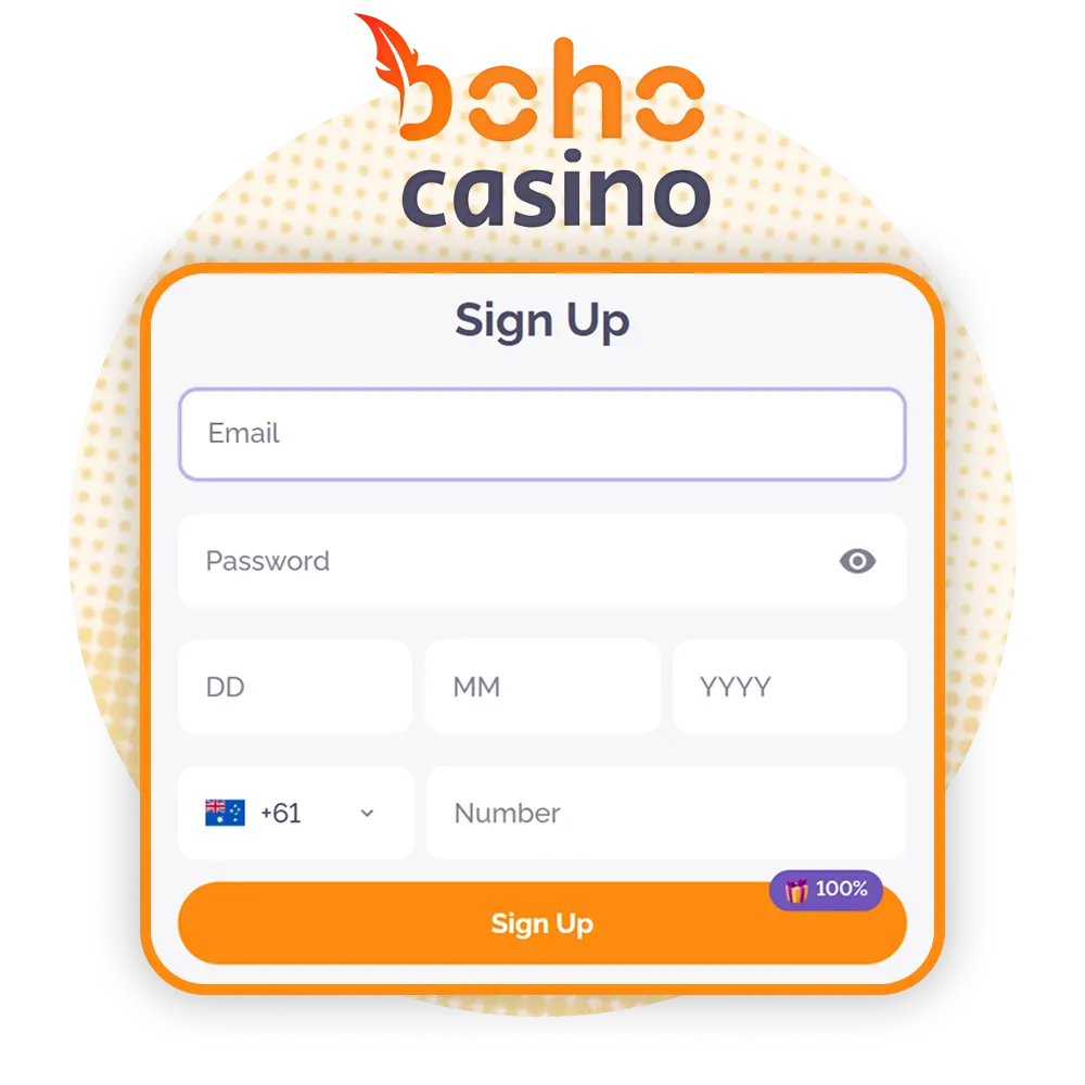 Register at the Boho Casino through the official website or app and play casino games.
