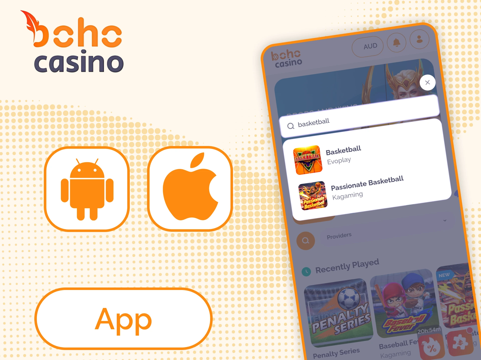 The Boho Casino app can be downloaded via the official website.